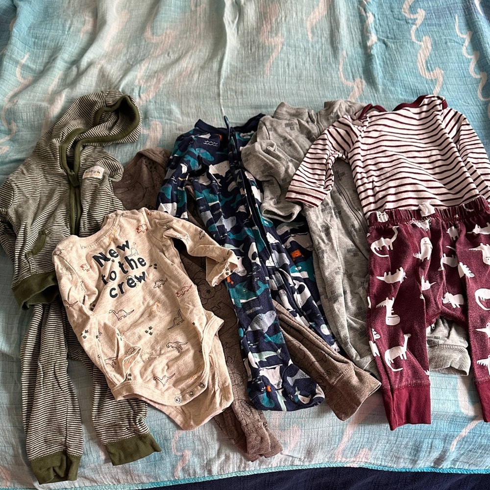 10-Piece Baby Boy 9M Bundle - 3 Pajamas and 2 Matching Sets
